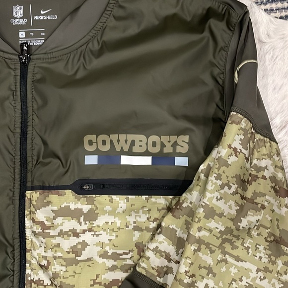 Nike Dallas Cowboys Jacket Mens Green Salute to Service Pullover Shield Size XL - Picture 3 of 6